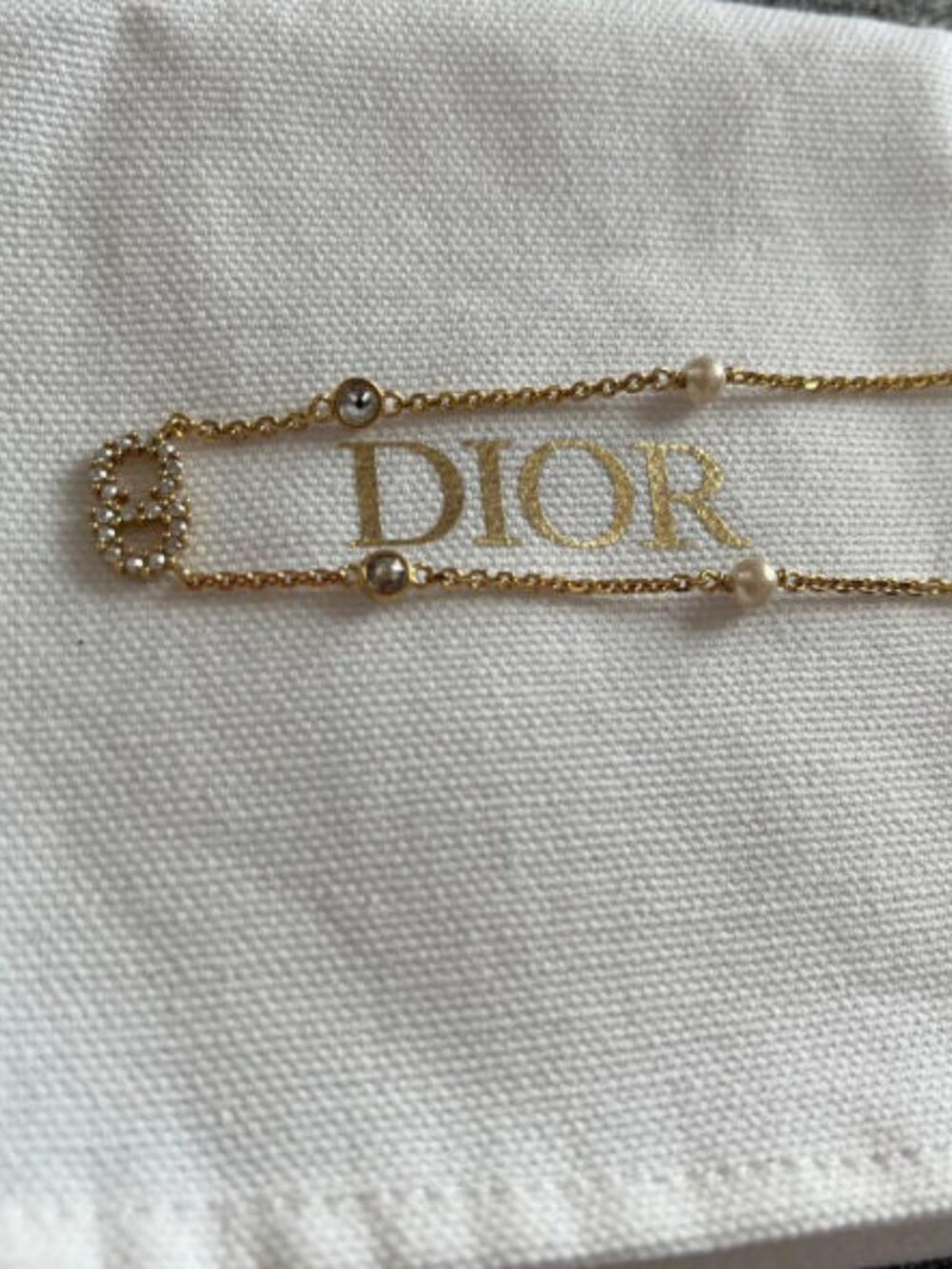Dior Gold Necklace with White Accents - Picture 4 of 6